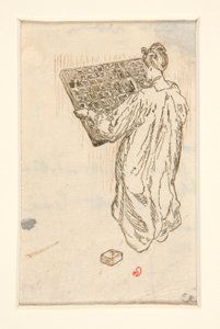 Sprzedawcy uliczni w La Pensee, ilustracja, s. 57 (wersja zmniejszona) autorstwa Maurice Delcourt
