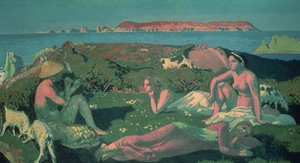 Pejzaż morski w odcieniach zieleni autorstwa Maurice Denis