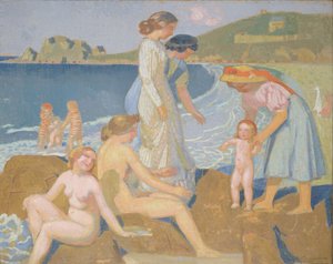Kąpiących się w Perros Guirec autorstwa Maurice Denis