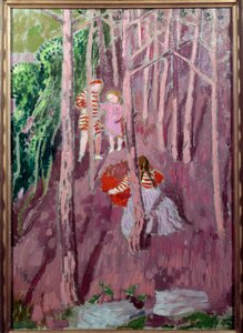 Dzieci w lesie Silencio autorstwa Maurice Denis