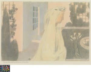 Francuski: La vie devient précieuse, discrète
niderlandzki: La vie devient précieuse, discrète, uit de reeks Amour autorstwa Maurice Denis