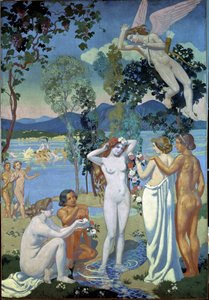 Historia Psyche (Panel 1: Eros uderzony pięknem Psyche). Obraz Maurice
