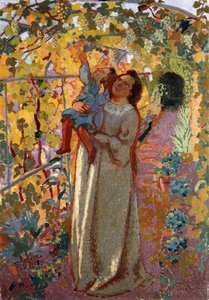 Matka i dziecko pod winoroślą; Matko i Dziecko pod Winnicą, autorstwa Maurice Denis