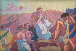 Historia Psyche, Panel VI. Krewni Psyche żegnają się na szczycie góry
