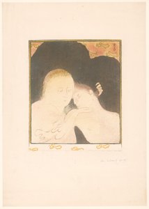 Kobieta przytula młodego mężczyznę autorstwa Maurice Denis