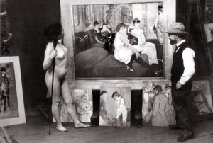 Henri de Toulouse-Lautrec w swoim studio autorstwa Maurice Guibert
