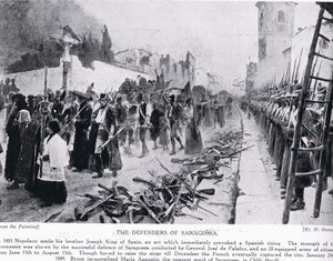 Obrońcy Saragossy, ilustracja z „Historii narodów Hutchinsona”