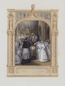 Bierzmowanie (akwatinta) autorstwa Maurice Leloir
