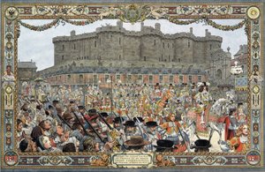 Wjechał do Paryża przez Ludwika XIV, znanego jako Le Roi-Soleil (król Soleil lub Ludwik Wielki) autorstwa Maurice Leloir