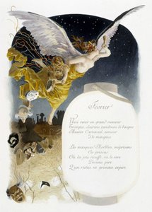 Luty „Pieśń miesiąca” Jérôme Doucet, ilustracja - Maurice Leloir, ed. Reims 1904. L. Michaud autorstwa Maurice Leloir