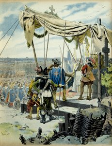 Historia Francji: siedziba La Rochelle w latach 1627-1628. kardynał Richelieu autorstwa Maurice Leloir