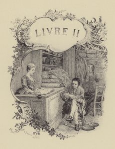 Ilustracja do księgi II Wyznań Jean-Jacques Rousseau (rycina) autorstwa Maurice Leloir