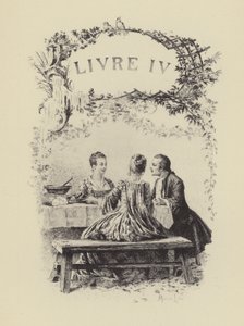 Ilustracja do księgi IV Wyznań Jean-Jacques Rousseau (rycina) autorstwa Maurice Leloir