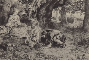 Ilustracja do księgi VI Wyznań Jean-Jacques Rousseau (rycina) autorstwa Maurice Leloir