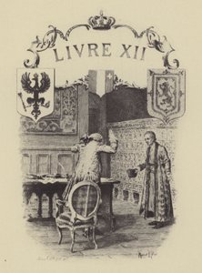 Ilustracja do księgi XII Wyznań Jean-Jacques Rousseau (rycina) autorstwa Maurice Leloir
