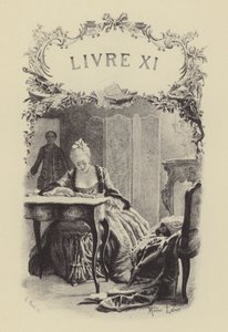 Ilustracja do księgi XI Wyznań Jeana-Jacquesa Rousseau (rycina) autorstwa Maurice Leloir