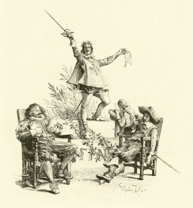 Ilustracja do Trzech Muszkieterów (rycina) autorstwa Maurice Leloir