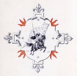 Ilustracja do Trzech Muszkieterów (rycina) autorstwa Maurice Leloir