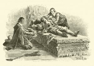 Ilustracja do Trzech Muszkieterów (rycina) autorstwa Maurice Leloir