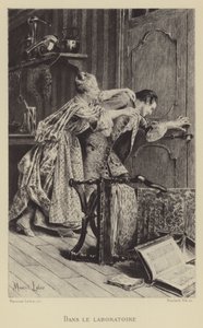 W laboratorium (grawiura) autorstwa Maurice Leloir