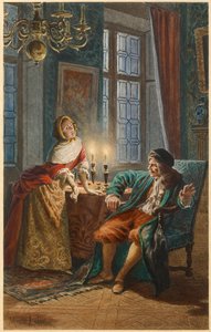 Moliere i Madeleine Bejart (ilustracja) autorstwa Maurice Leloir