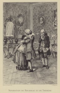 Rozdzielenie Rousseau i Therese (wklęsłodruk) autorstwa Maurice Leloir