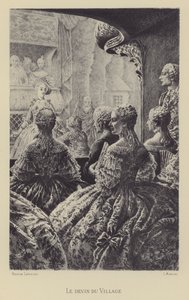Wiejski wróżbita (wklęsłodruk) autorstwa Maurice Leloir