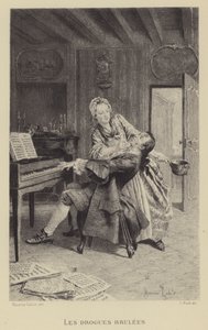 Spalone narkotyki (wklęsłodruk) autorstwa Maurice Leloir