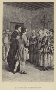 Hospicjum katechumenów (wklęsłodruk) autorstwa Maurice Leloir