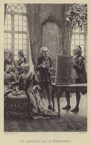 Portret Marechale (wklęsłodruk) autorstwa Maurice Leloir