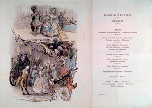 Menu weselne z ilustracją Maurice