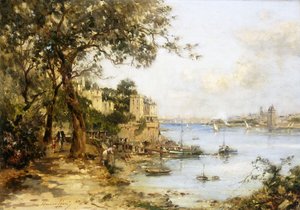 Odprawa w Dinard (olej na płótnie) autorstwa Maurice Levis