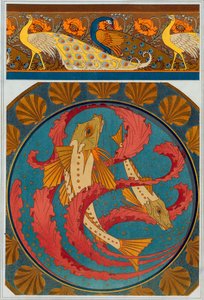 Projekty dla Peacock and Poppy Border, wyd. 1897. autorstwa Maurice Pillard Verneuil