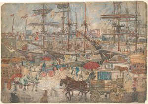 Doki, wschodni Boston autorstwa Maurice Brazil Prendergast