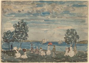Figurki na plaży autorstwa Maurice Brazil Prendergast