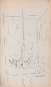 Włoski szkicownik: Łódź z postaciami (strona 172) autorstwa Maurice Prendergast