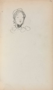 Włoski szkicownik: Głowa dziewczynki (strona 176) autorstwa Maurice Prendergast
