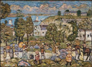 Pejzaż w pobliżu Nahant autorstwa Maurice Prendergast