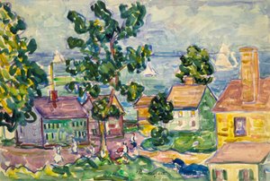 Nadmorska wieś w Nowej Anglii autorstwa Maurice Prendergast