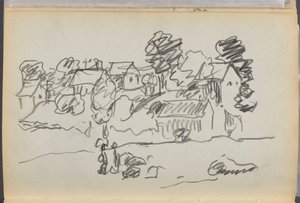 Szkicownik - Hotel Granite Shore, Rockport, strona 168: Domy autorstwa Maurice Prendergast
