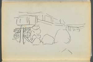 Szkicownik - The Granite Shore Hotel, Rockport, strona 178: Ogrodzenie autorstwa Maurice Prendergast