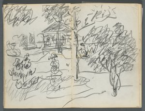 Szkicownik, The Dells, nr 127, strony 066 i 67: Krajobraz autorstwa Maurice Prendergast