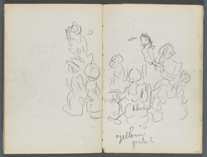 Szkicownik, The Dells, nr 127, strony 074 i 75: Rysunki z kolorowymi notatkami autorstwa Maurice Prendergast