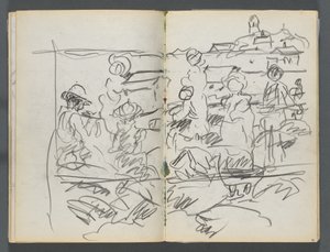 Szkicownik, The Dells, nr 127, strony 098 i 99: Postacie w krajobrazie autorstwa Maurice Prendergast