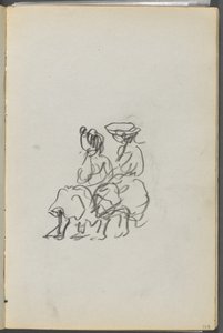 Szkicownik, The Dells, nr 127, strona 119: Dwie siedzące postacie autorstwa Maurice Prendergast