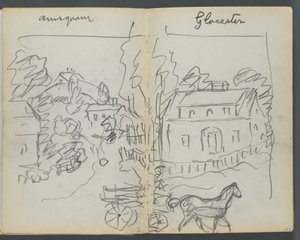 Szkicownik, The Dells, nr 127, strony 176 i 177: "Annisquam - Glocester"