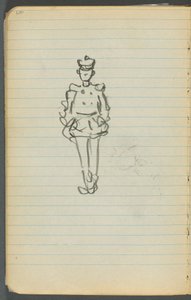Szkicownik, strona 107: Marynarz autorstwa Maurice Prendergast
