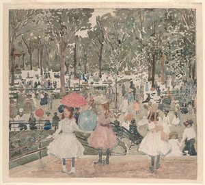 The Mall, Central Park autorstwa Maurice Prendergast