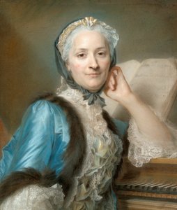 Portret Madame Anne-Jeanne Cassanéa de Mondonville, z domu Boucon (1708-1780) autorstwa Maurice Quentin de Latour