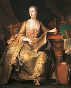 Portrait of Marquise de Pompadour, c.1755 (painting)   1453848   pl       polish Successfully Translated  Original: Reclining woman reading (oil on canvas) Translat: polish